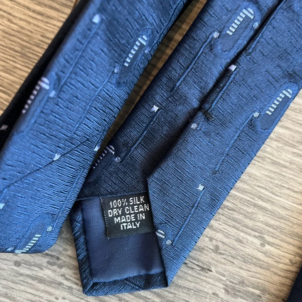 Weldox SSAB Strenx Men’s Neck Tie Navy Blue Silk Workwear Dressy Formal